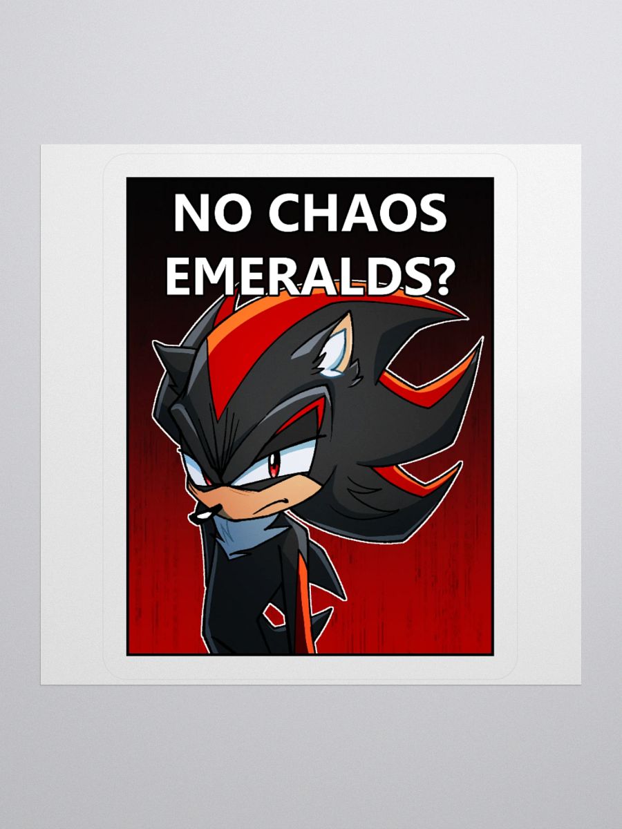 No Chaos Emeralds Kiss Cut Sticker product image (1)