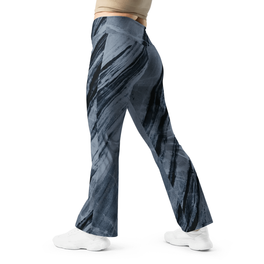 Indigo Blue Marble Flare Leggings product image (6)