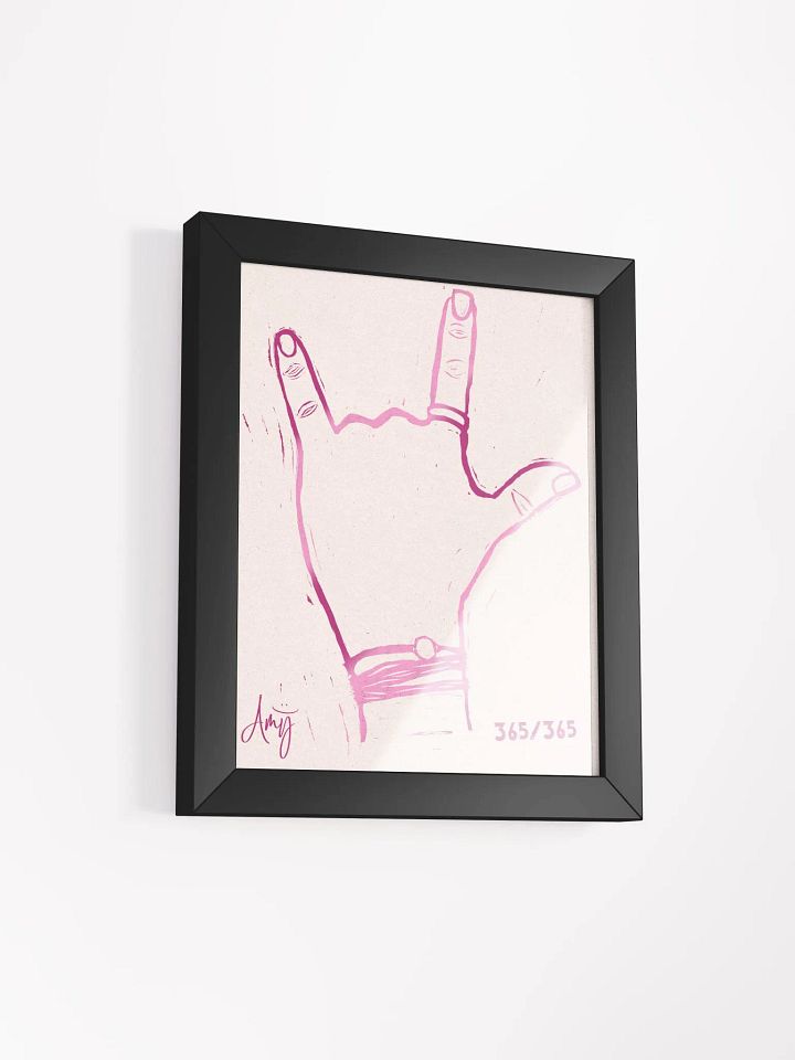 Linocut I Love You Art product image (8)