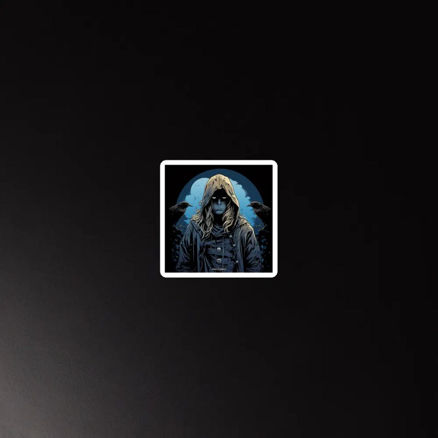 Premium Vinyl Magnet 🔵 Dark Crow Man Thoughts product image (5)