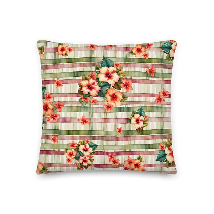 Tropical Hibiscus Stripe Cushion product image (2)