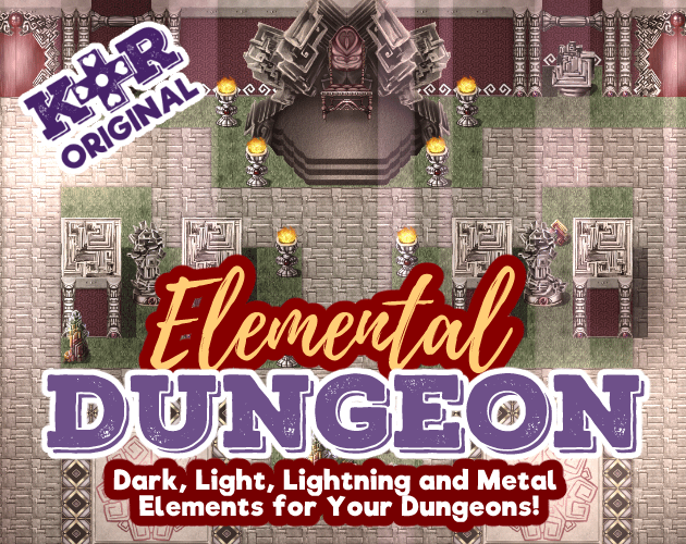 SAMPLE MAPS: Elemental Dungeon Dark, Light, Lightning, Metal product image (1)