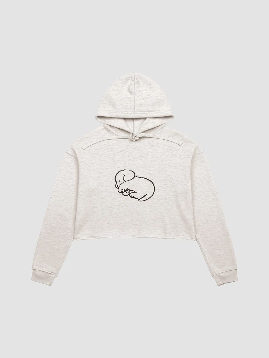 Sleeping Dog Drawn Cropped Hoodie product image (1)