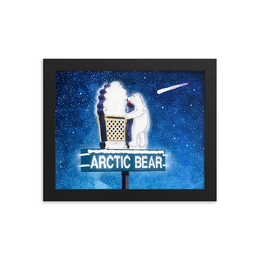 Arctic Bear Neon Sign – Albany Georgia Framed Poster product image (1)