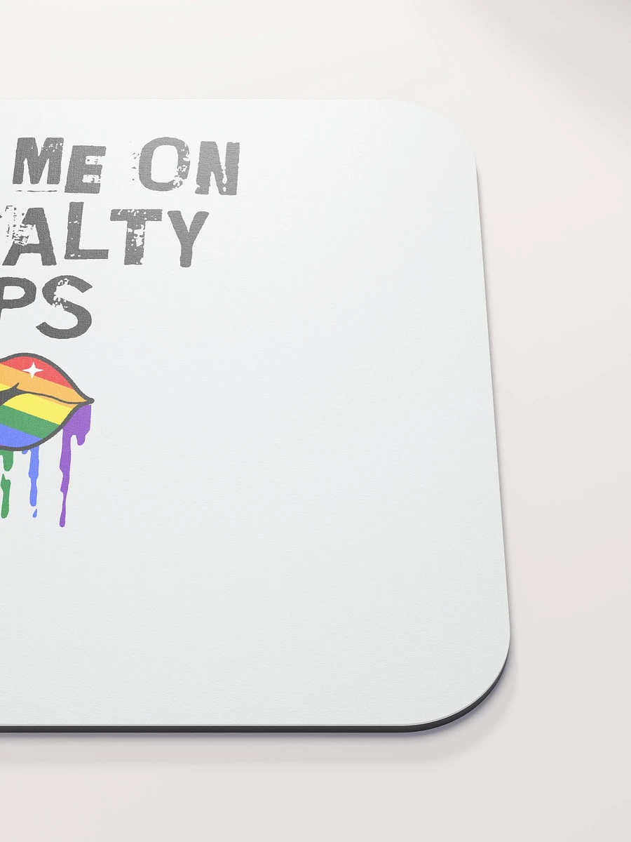 LGBTQ+ Mousemat Kiss Me On My Salty Lips Rainbow (white) product image (5)