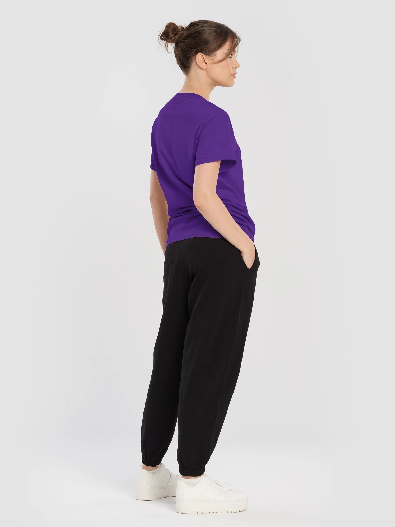 Plain Color Purple T-Shirt product image (4)
