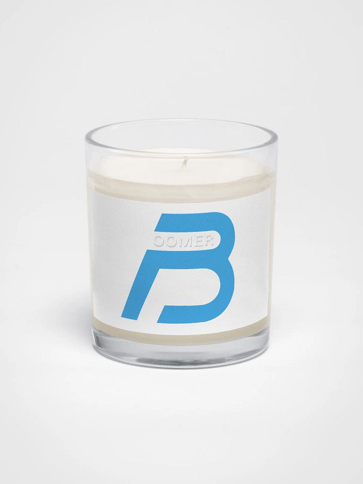 Boomer Soy Wax Candle- baby blue logo product image (1)