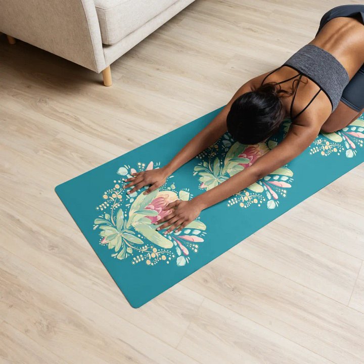 Folk Protea | Yoga Mat 01 | Australian Native Flora product image (2)