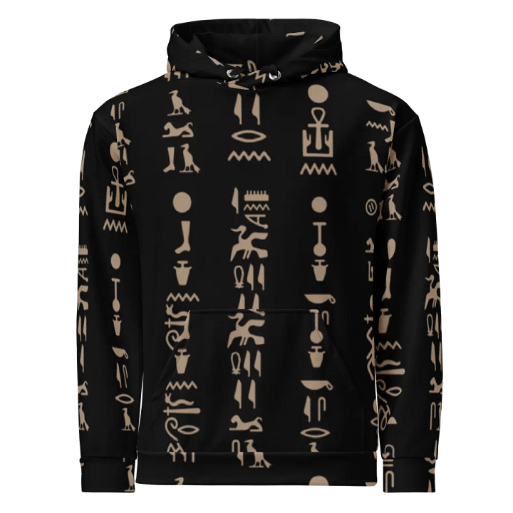 Isis Black Hieroglyphs Unisex Hoodie product image (1)