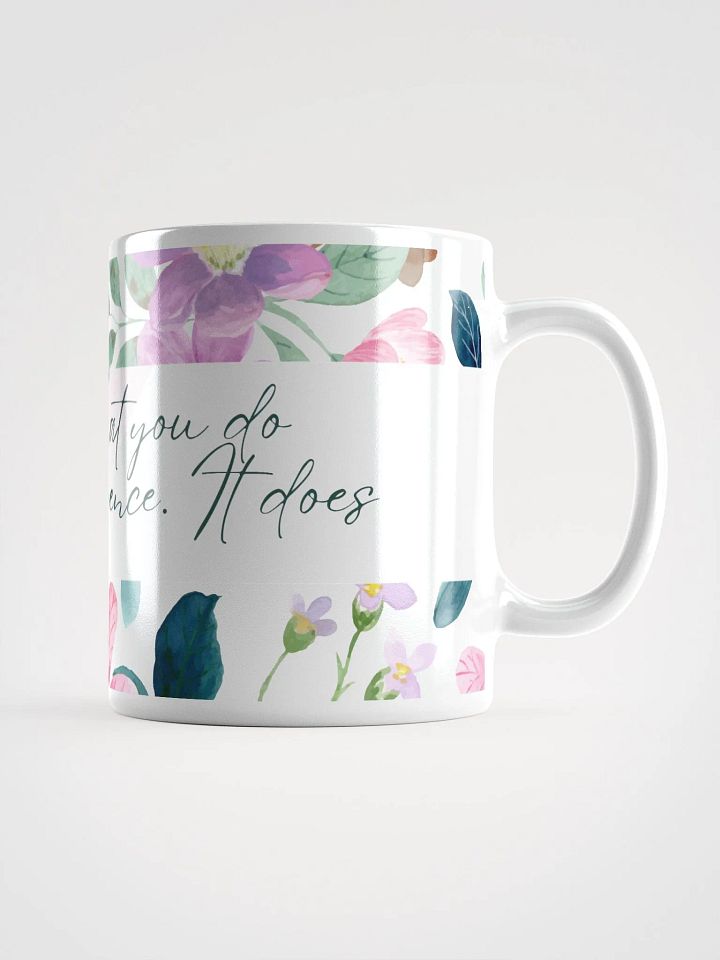 Floral Motivation White Glossy Mug product image (2)