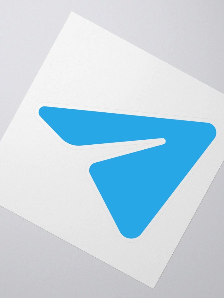 Pegatina de vinilo troquelada logo Telegram azul product image (4)