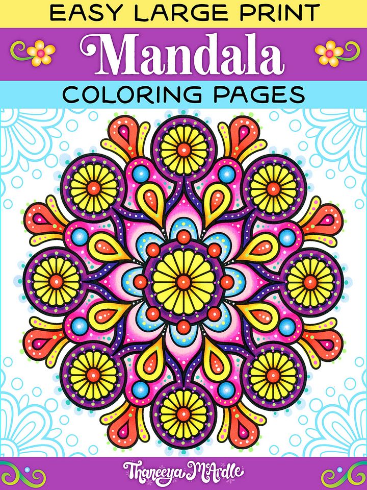 Easy Mandala Coloring Pages product image (1)