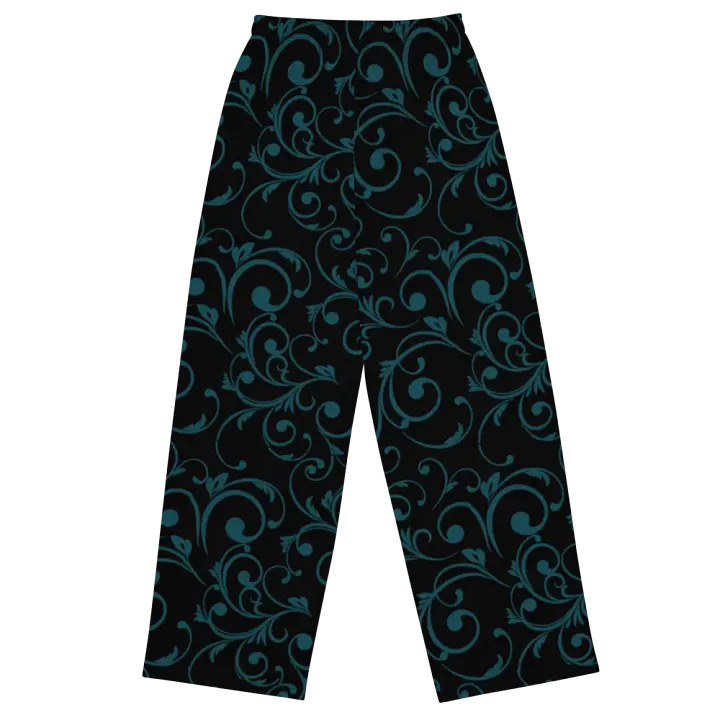 Dark Teal Twirl Wide leg bottoms product image (2)