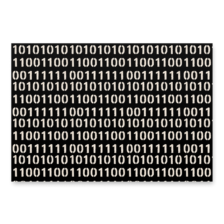 Binary Code Wrapping Paper Black product image (1)