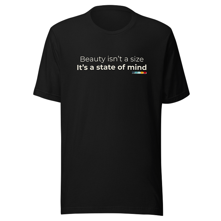 Mirror Talk Tee – “Beauty Isn’t a Size” | Recycled Blend Body Positivity T-Shirt — Fulfilled in US, EU & UK product image (1)