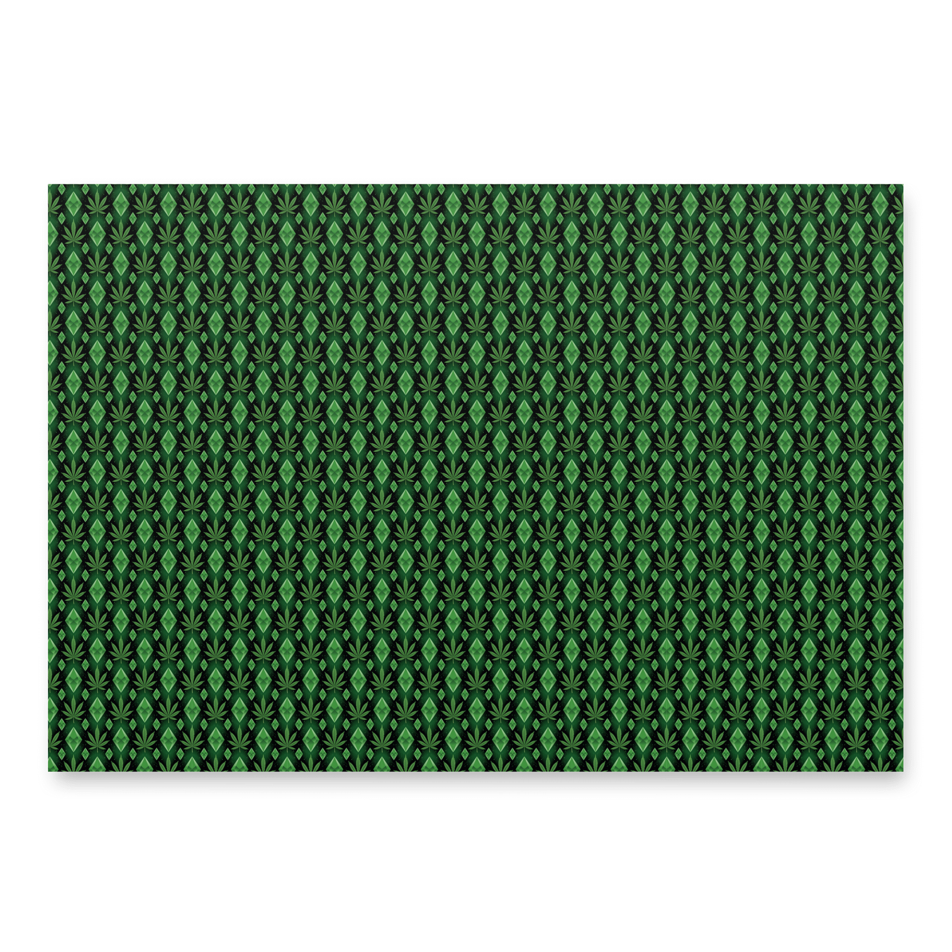 Cannabis Diamond Wrap - 3 SHEET SET - Gift Wrap That Glistens with Greenery product image (2)
