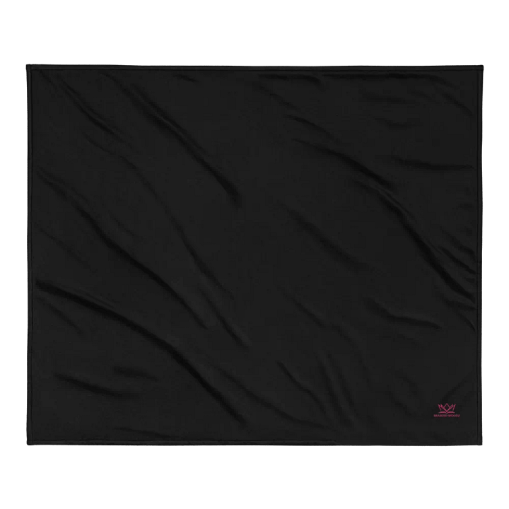 Bearded Woodz Embroider Sherpa Blanket (Black/ Flamingo) product image (2)