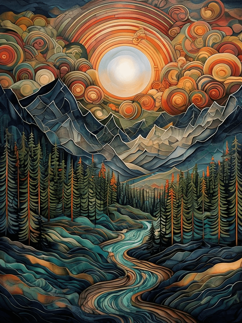 Ethereal Forest River Framed Poster product image (1)