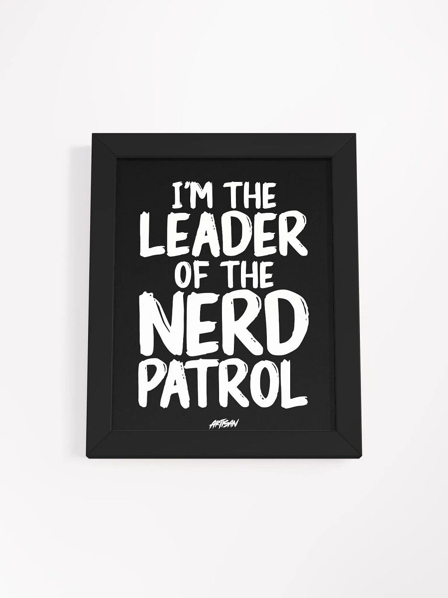 Nerd Patrol Leader Text Poster product image (1)