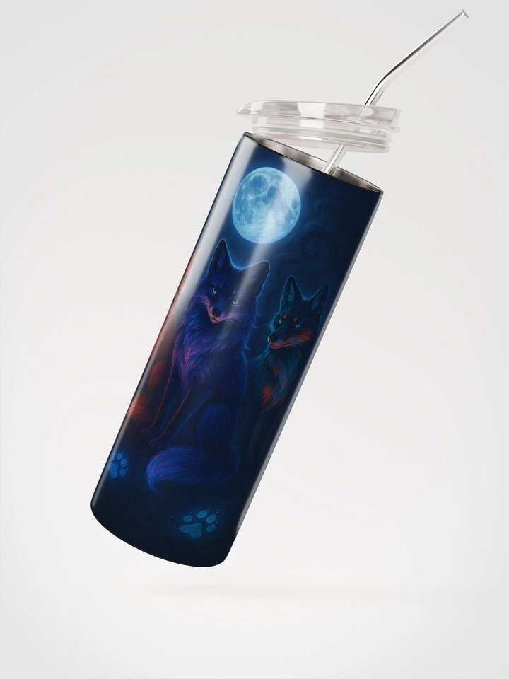 ShadowAura Neon Fox Trio Stainless Steel Tumbler product image (2)