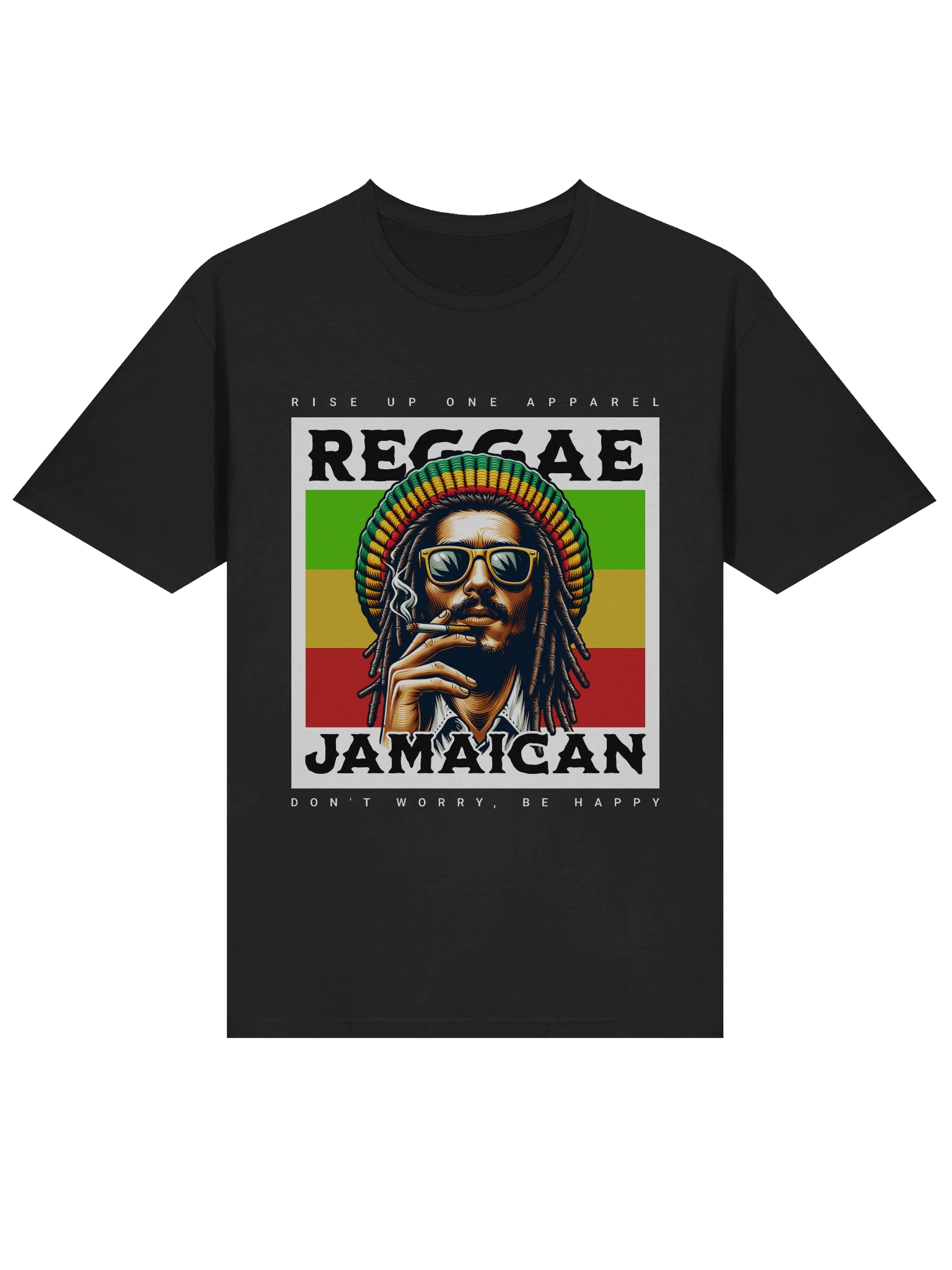 Don't Worry, Be Happy. Rasta Vibes Unisex T-Shirt product image (3)