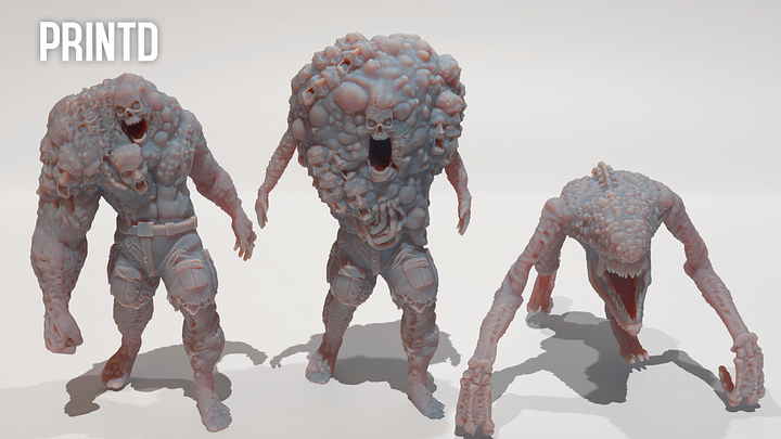 After the fall Part 3 Zombie Pack - Post Apocalyptic Zona Alpha Wargame Hobby Resin Scale Models product image (2)