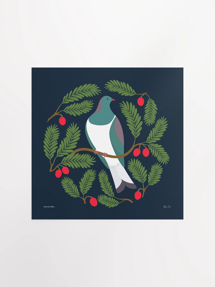 Kererū in Miro Unframed Wall Art product image (4)