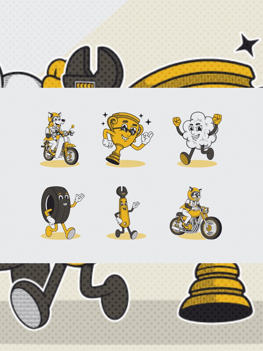 Retro Racers Groovy Illustration product image (3)