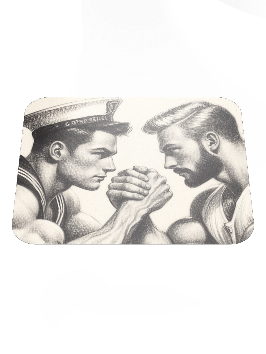 Up Close and Personal: Sailors – Tom of Finland Tribute Gay Pride Graphic Design Mouse Mat product image (1)
