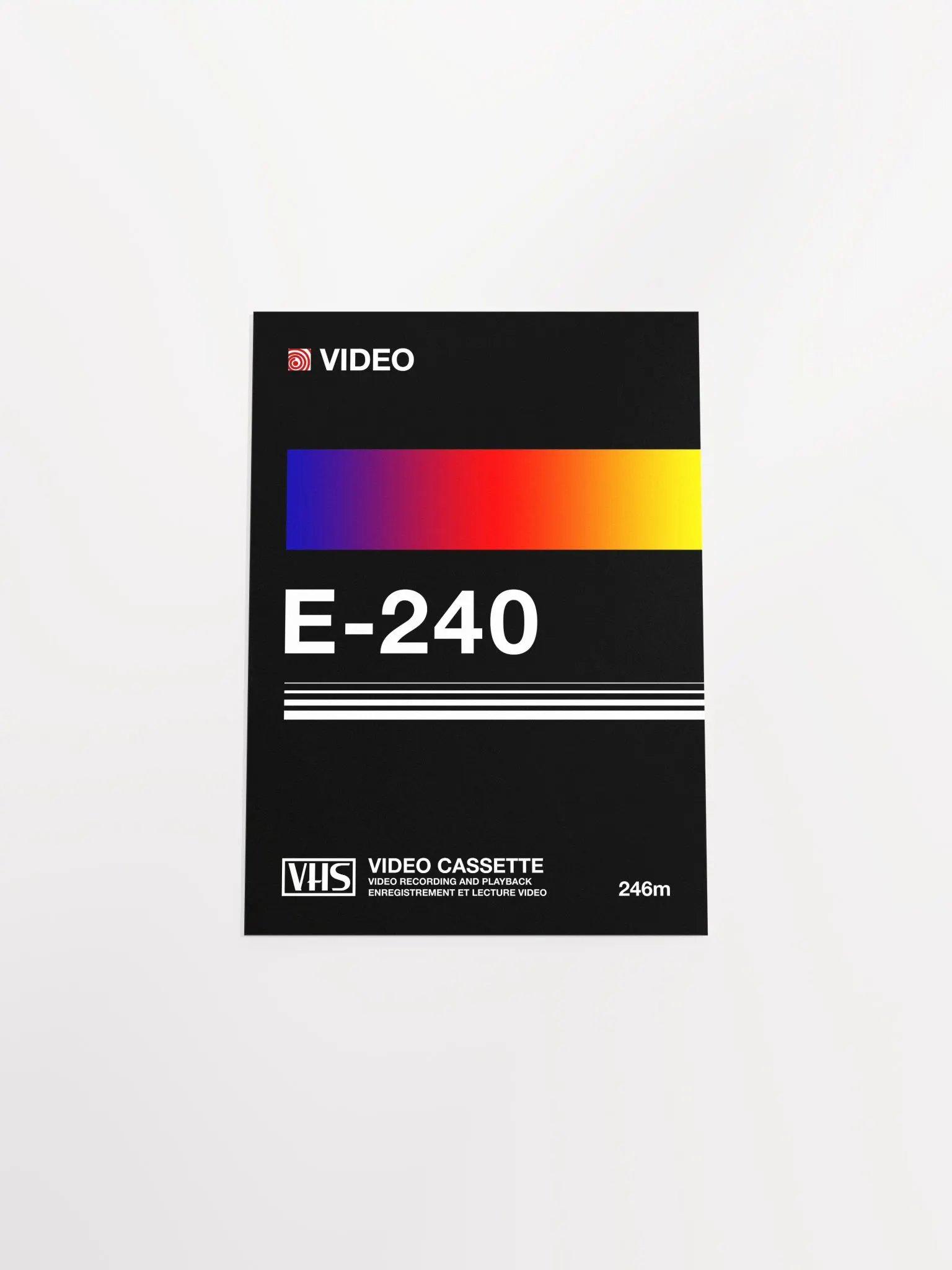 VHS cassette case E-240 [retrowave/vaporwave] — retrowave poster, aesthetic print, retrowave art, 80s wall decor product image (10)