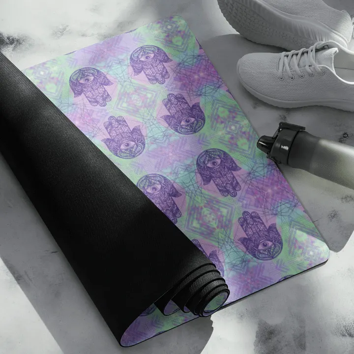 Hamsa Hand Pattern Yoga Mat product image (1)