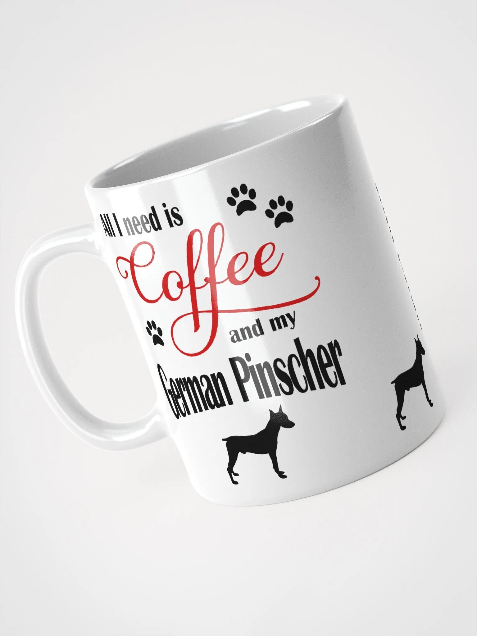 Coffee and my German Pinscher Mug product image (3)