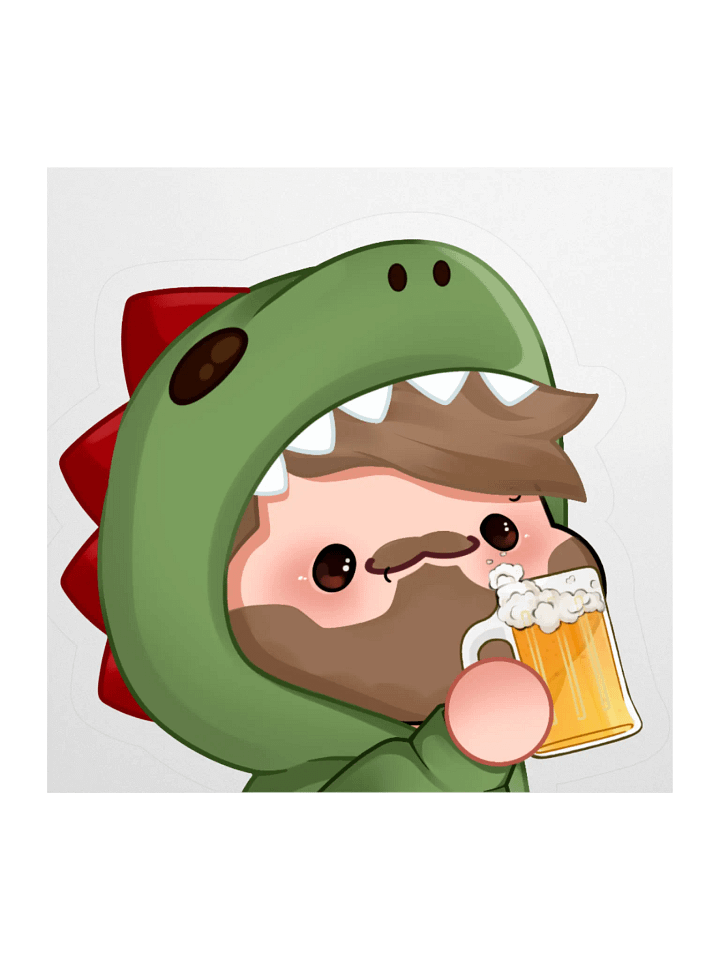 Dino Cheers Sticker product image (1)