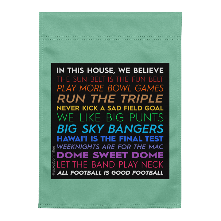 IN THIS HOUSE Version 1.5 - 12" x 17" Double Sided Garden Flag product image (1)