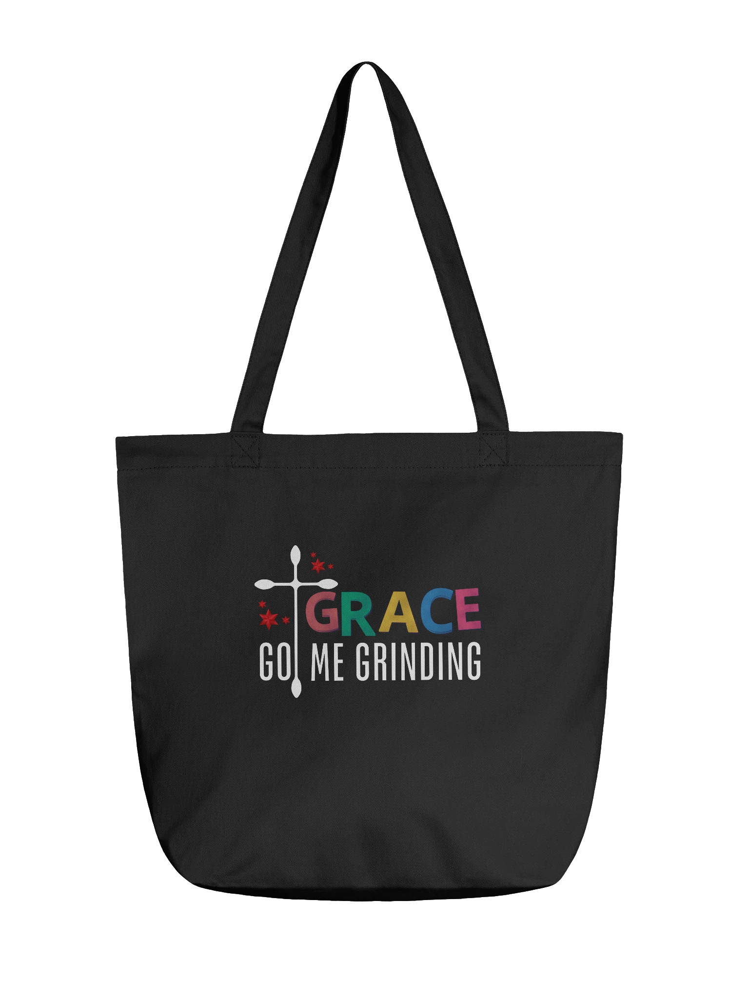 Grace Got Me Grinding Tote Bag | Christian Faith & Hustle Tote | Inspirational Bag for Women of Purpose product image (2)