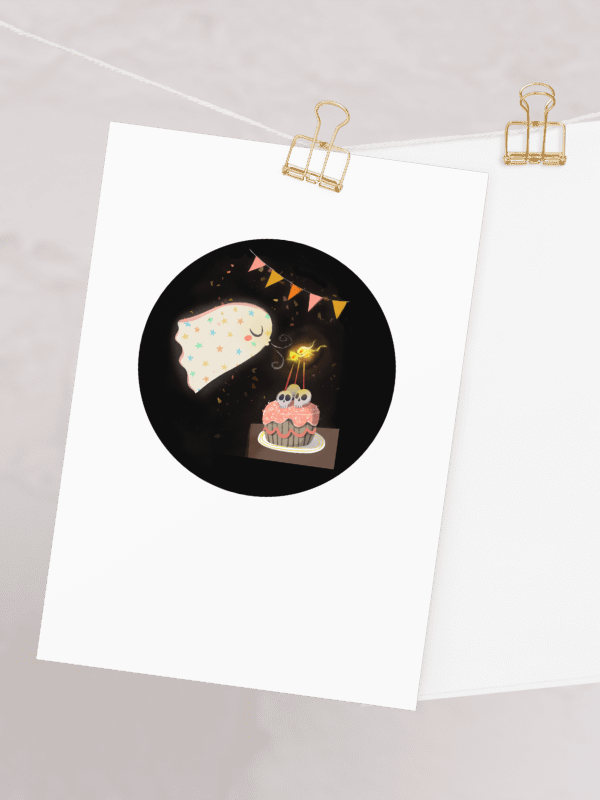 Little Ghost Birthday Cake - Greeting Card product image (1)