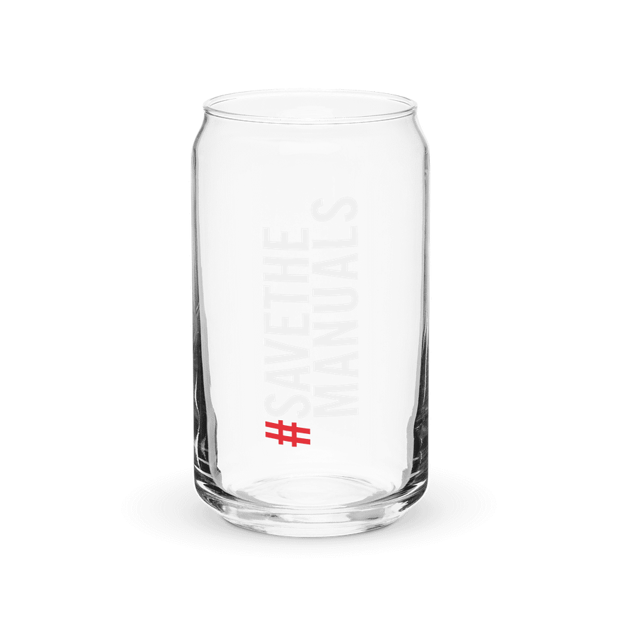 #SAVETHEMANUALS CAN-SHAPED GLASS product image (1)