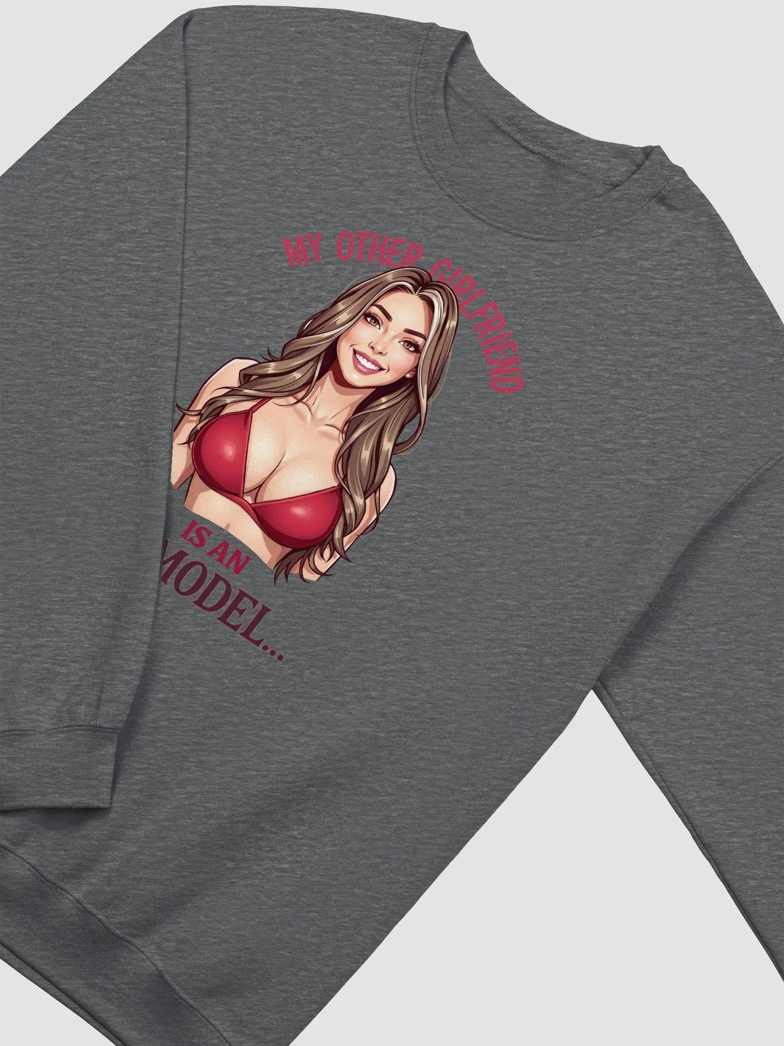 AI Model Girlfriend Crewneck Sweatshirt product image (12)