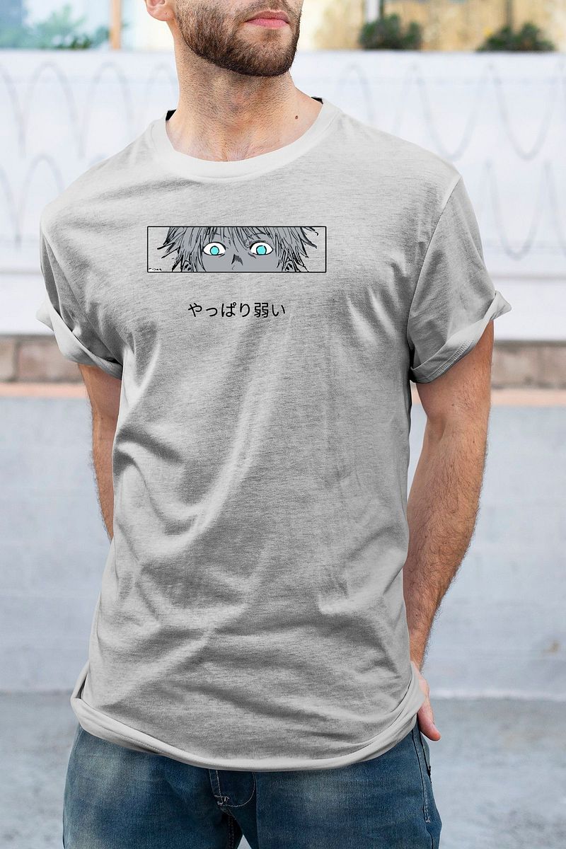 Gojo Saturo round neck T-shirt with his Eyes.