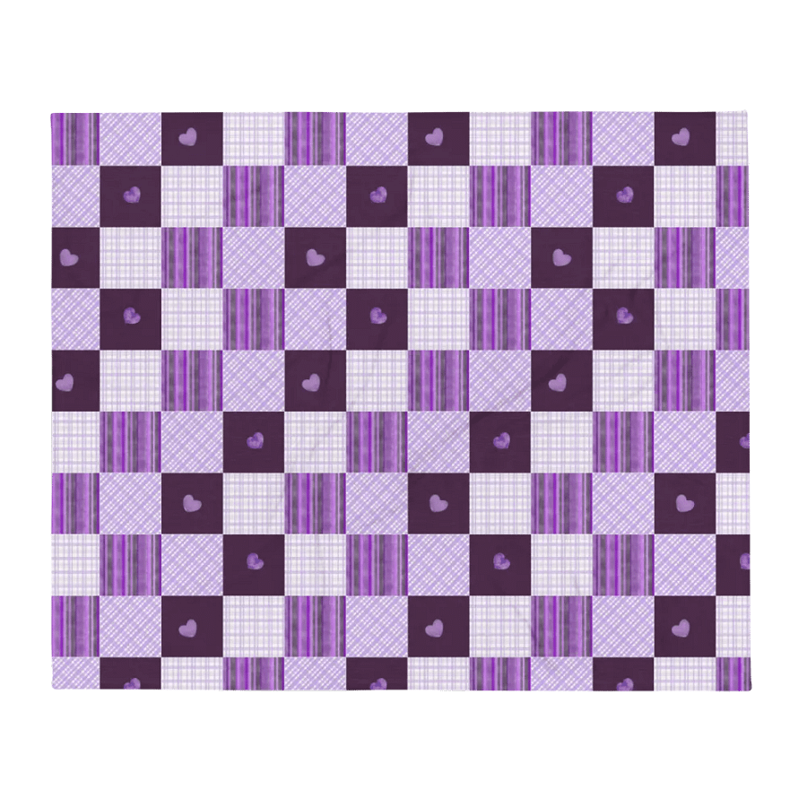 Tranquil Purple Patchwork: Custom Throw Blanket product image (5)