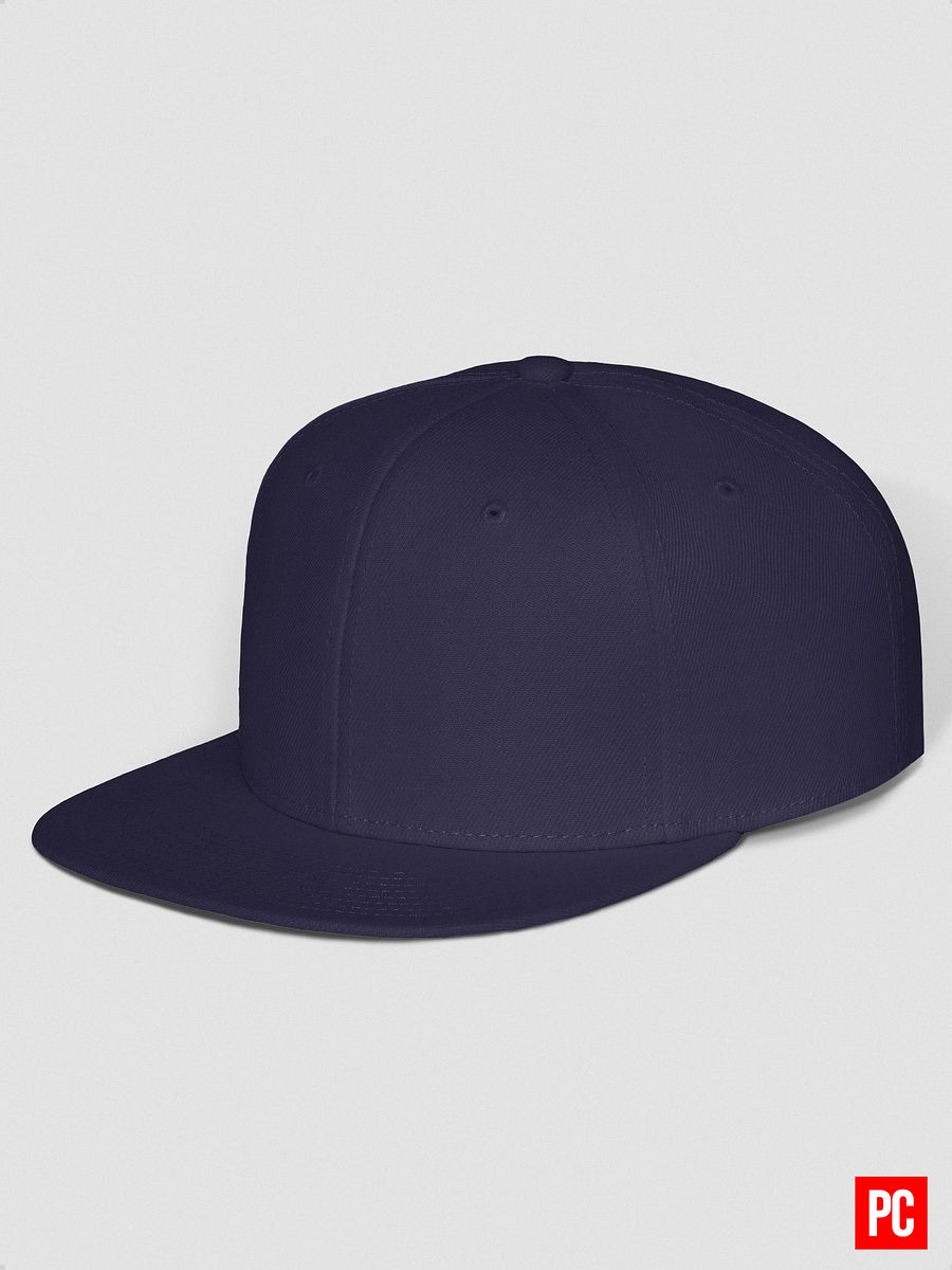 Plain Color Navy Wool Blend Snapback Cap product image (5)