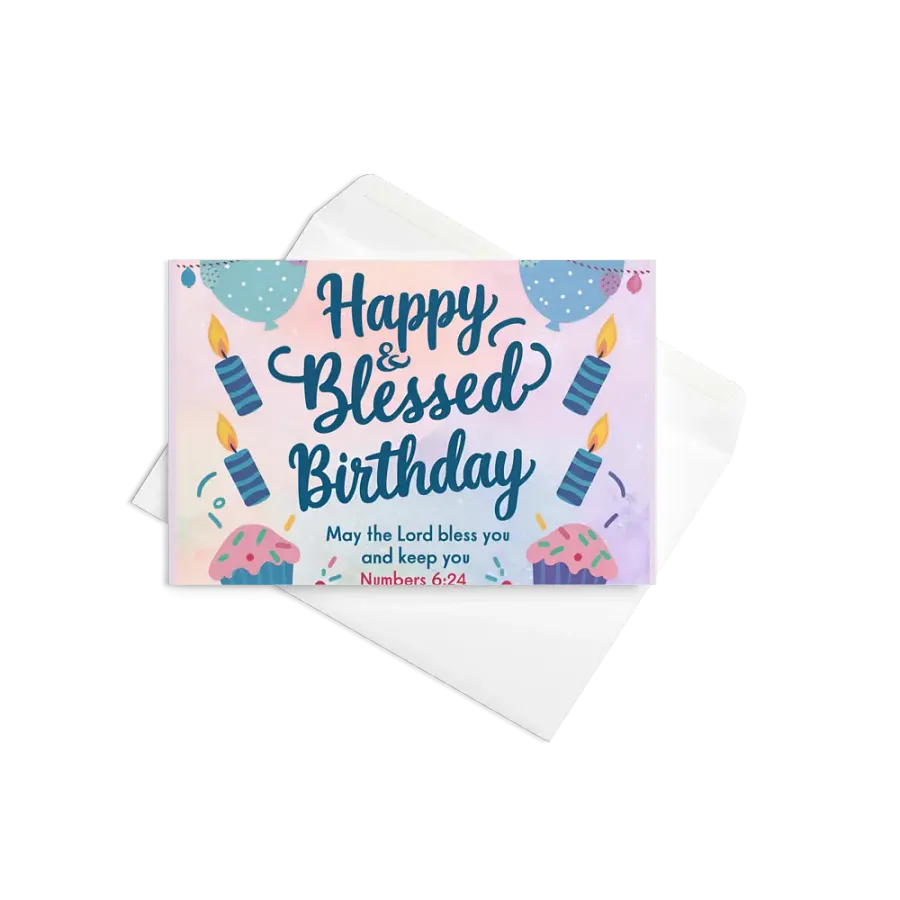 Happy & Blessed Birthday Card product image (12)