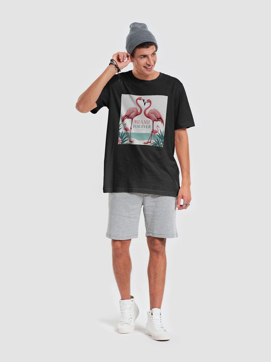 Miami Flamingo Heart T-Shirt product image (6)