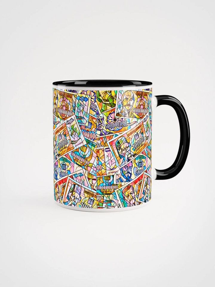 Jugoslovenski inflatorni dinar 1993 (Kolaž/mozaik) Ceramic Mug with Color Inside product image (1)