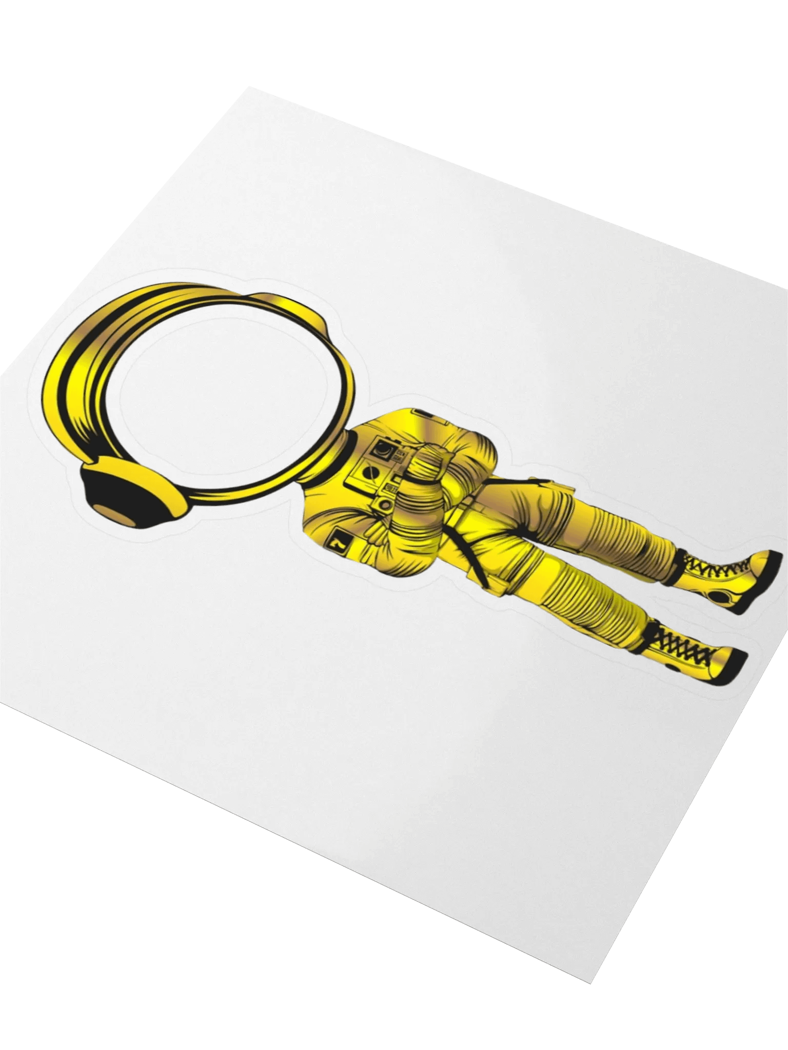 MARS CITY ALL GOLD ASTRONAUT STICKER product image (3)