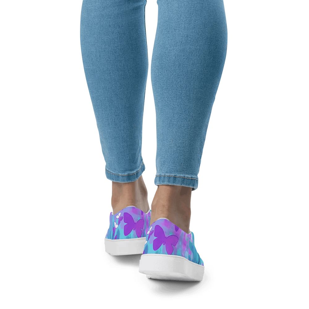 butterfly shimmer slip on canvas shoes (womens) product image (5)
