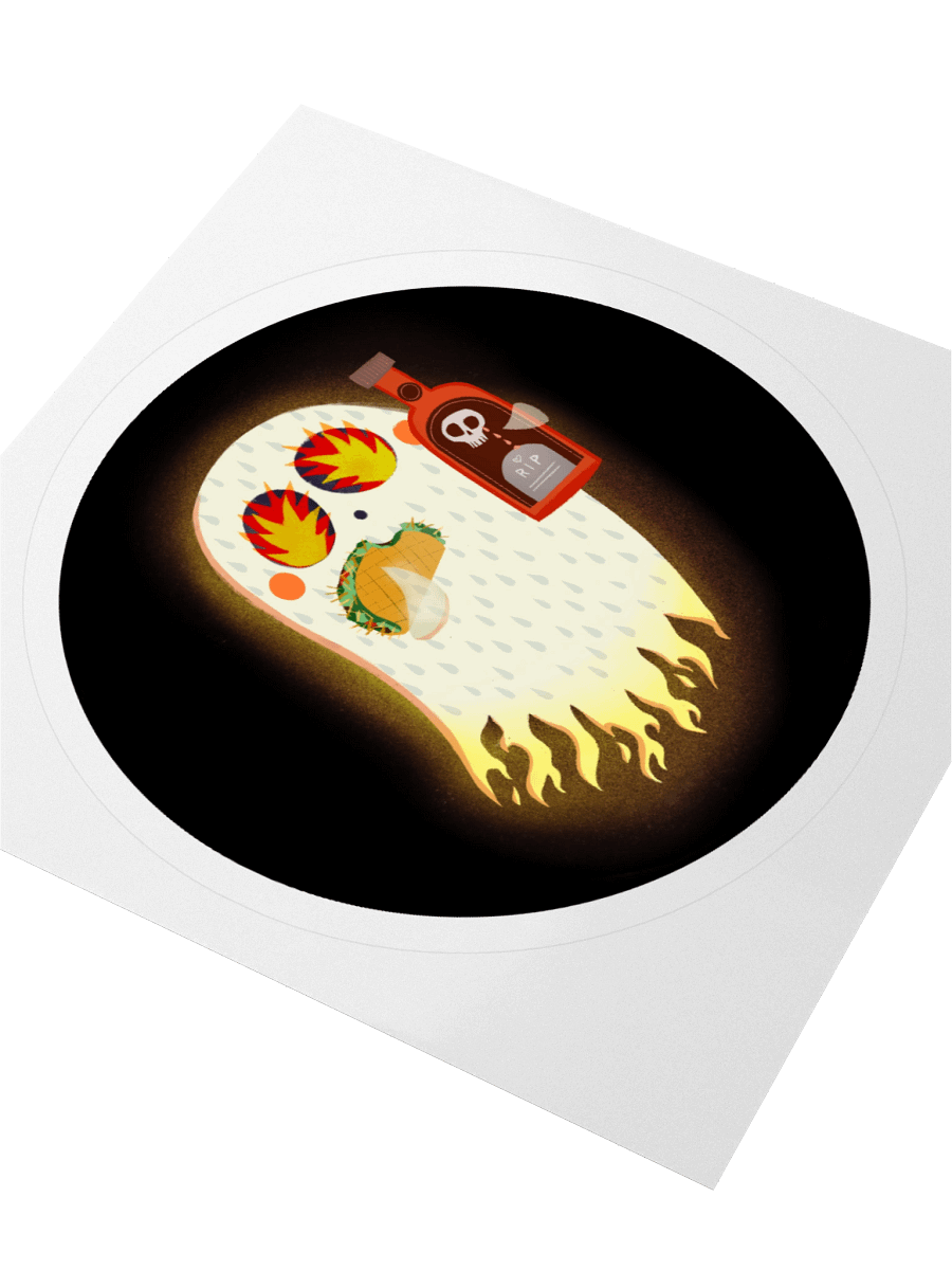 Little Ghost Hot Sauce - Vinyl Sticker product image (3)
