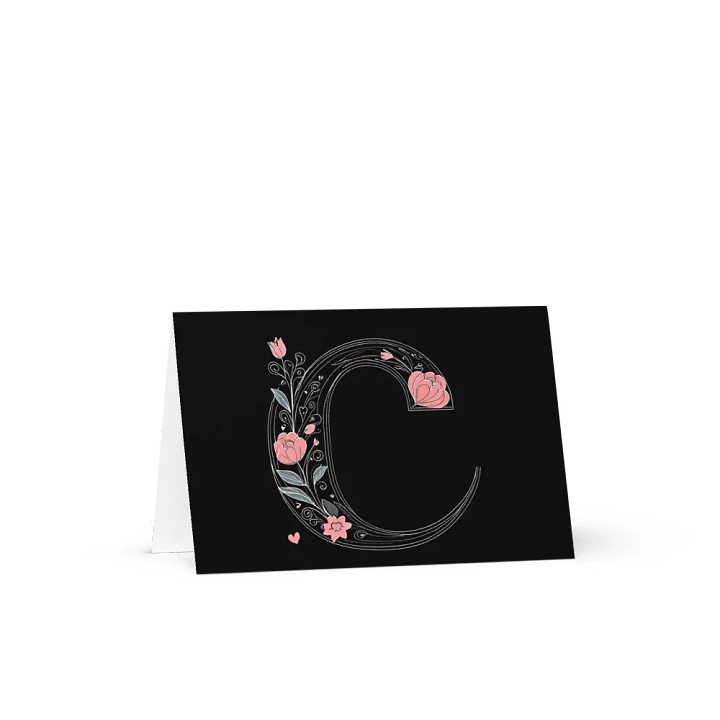 Valentine’s Monogram Letter C(4) Card product image (2)