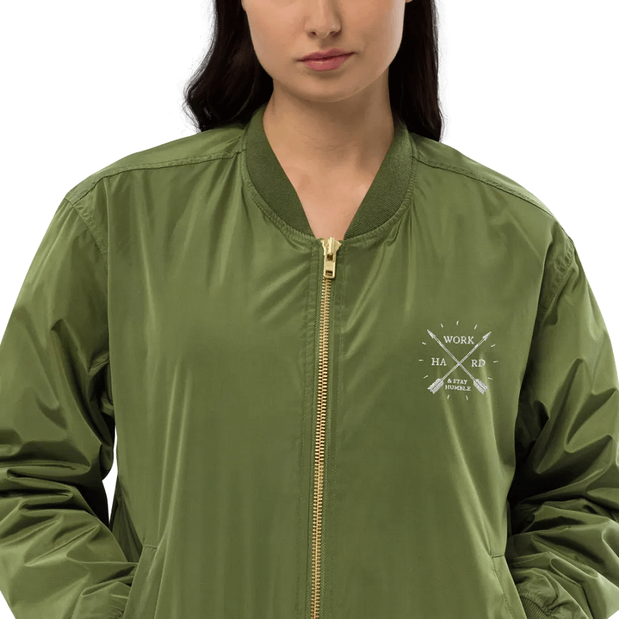 'Work Hard & Stay Humble' Embroidered Unisex Bomber Jacket product image (4)