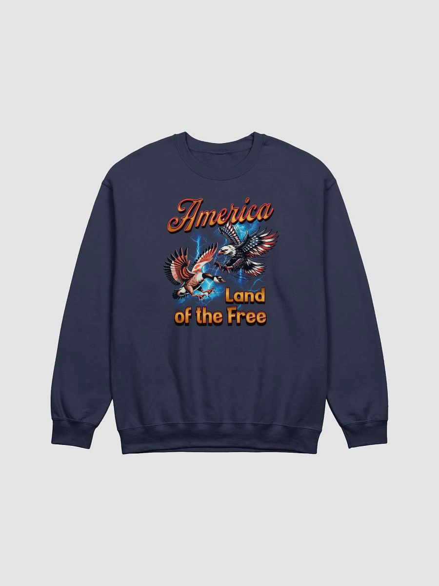 America Land Of The Free Patriotic Crewneck Sweatshirt product image (13)